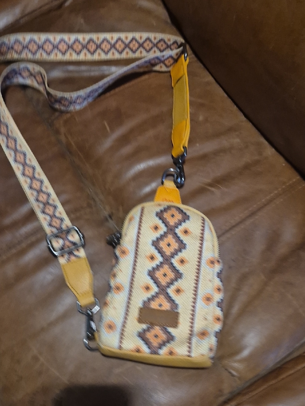 Wrangler Yellow Patterned Crossbody Bag